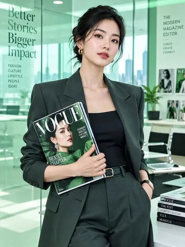 杂志社的新任主编封面